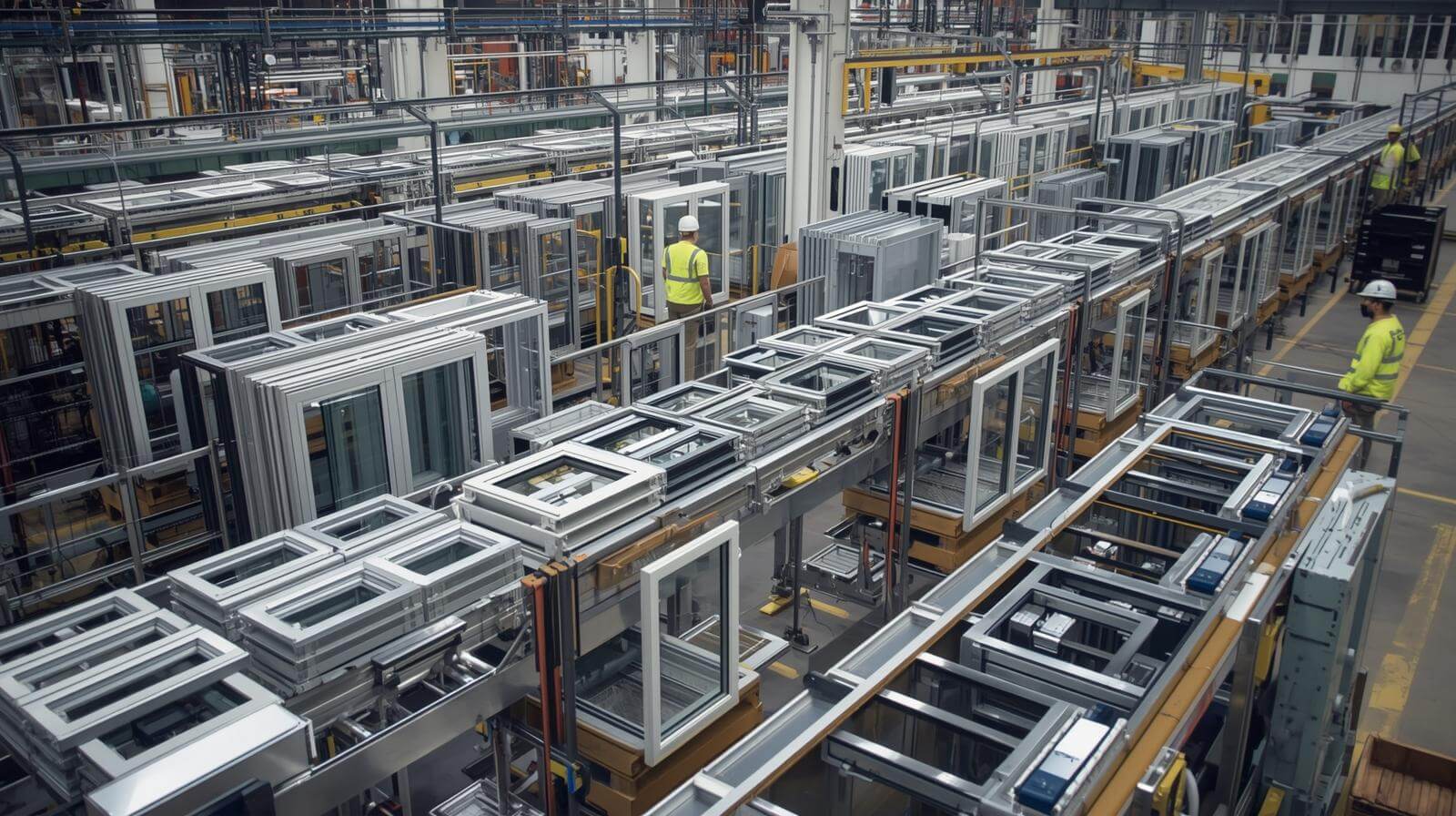 VIGORAWINDOWS factory production line for aluminium and uPVC windows VIGORAWINDOWS factory production line for aluminium and uPVC windows