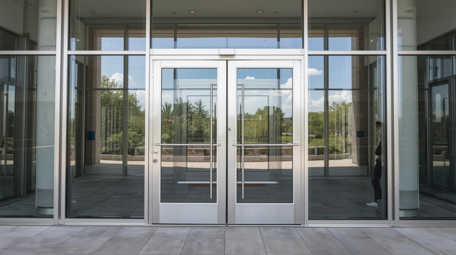 large aluminium glass swing door installed at commercial building entrance-vigorawindows.com large aluminium glass swing door installed at commercial building entrance-vigorawindows.com