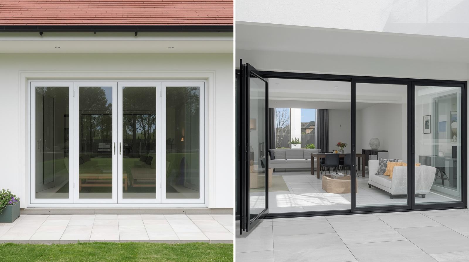 uPVC sliding door vs bifold glass door modern house design-vigorawindows.com uPVC sliding door vs bifold glass door modern house design-vigorawindows.com