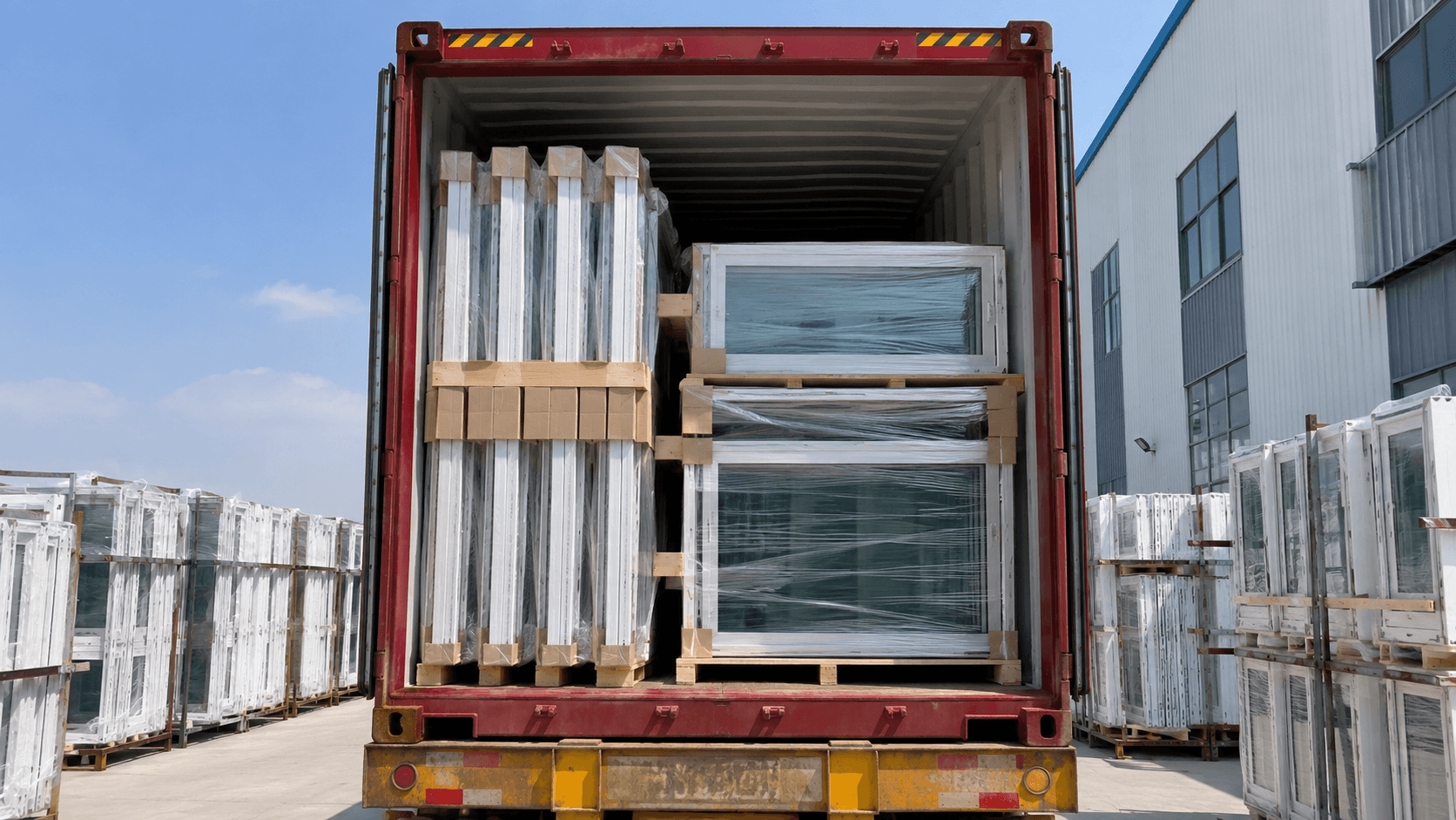 UPVC windows export container loading-vigorawindows.com UPVC windows export container loading-vigorawindows.com