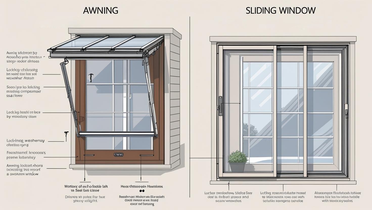 awning vs. sliding window comparison in weatherproof and security aspects-vigorawindows.com