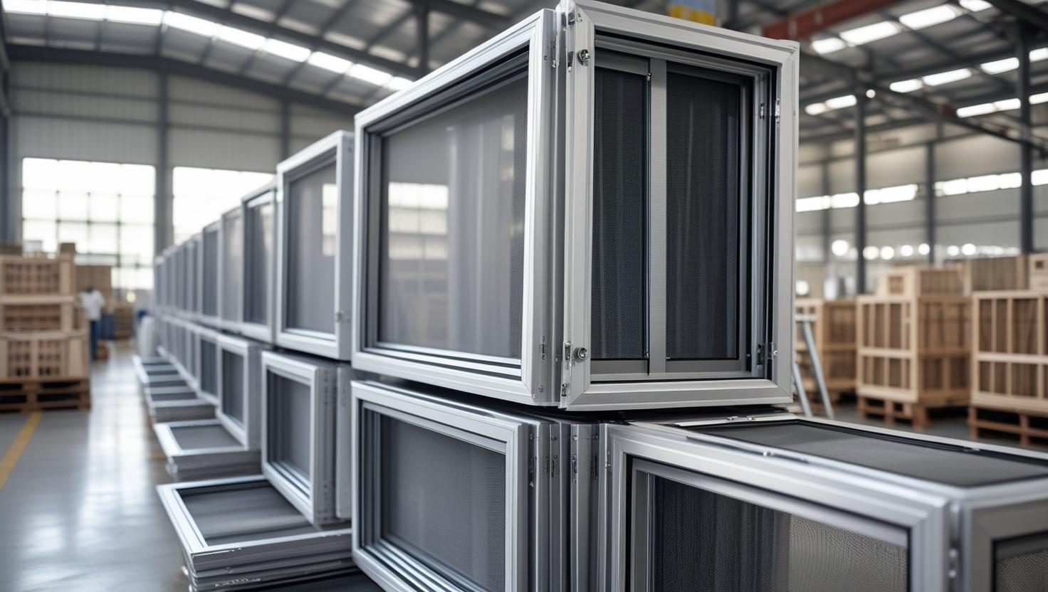 VIGORAWINDOWS factory production and packaging of aluminium and UPVC casement windows