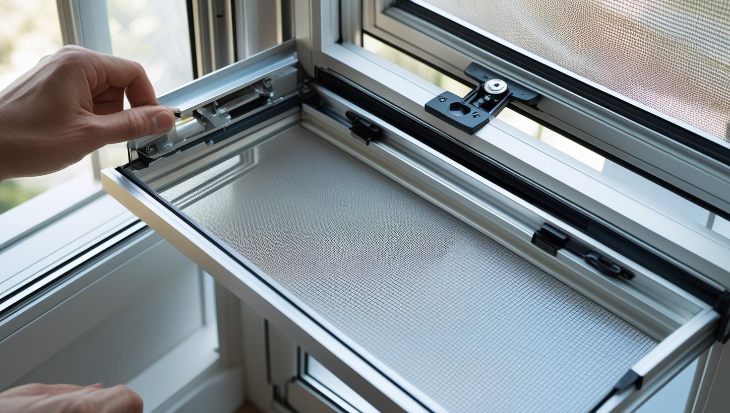 interior view of aluminum awning window with removable screen installed-vigorawindows.com