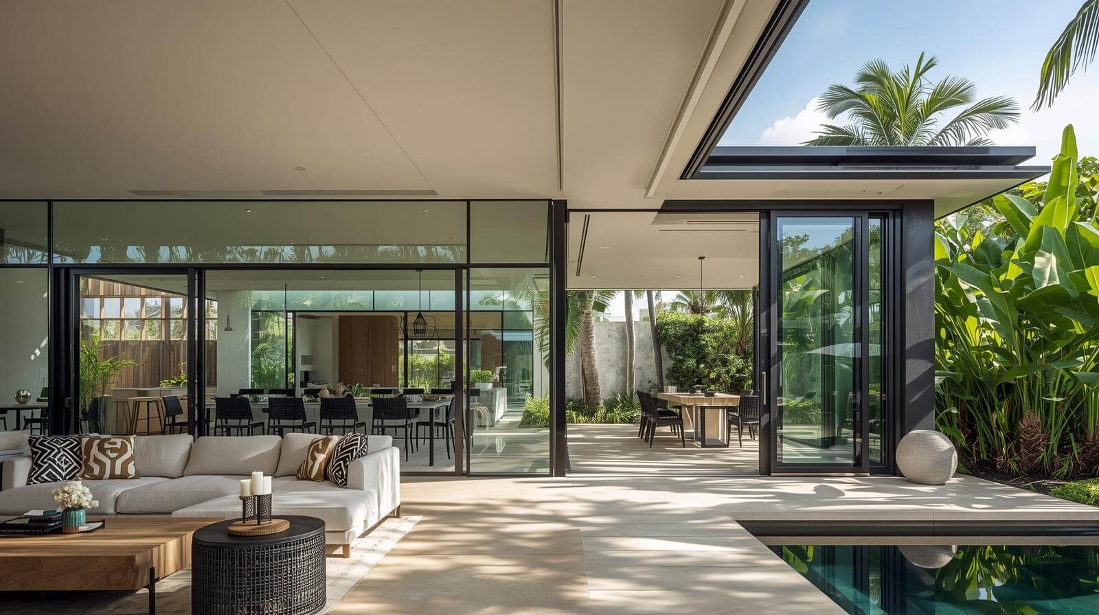 large black frame aluminium windows modern villa-vigorawindows.com