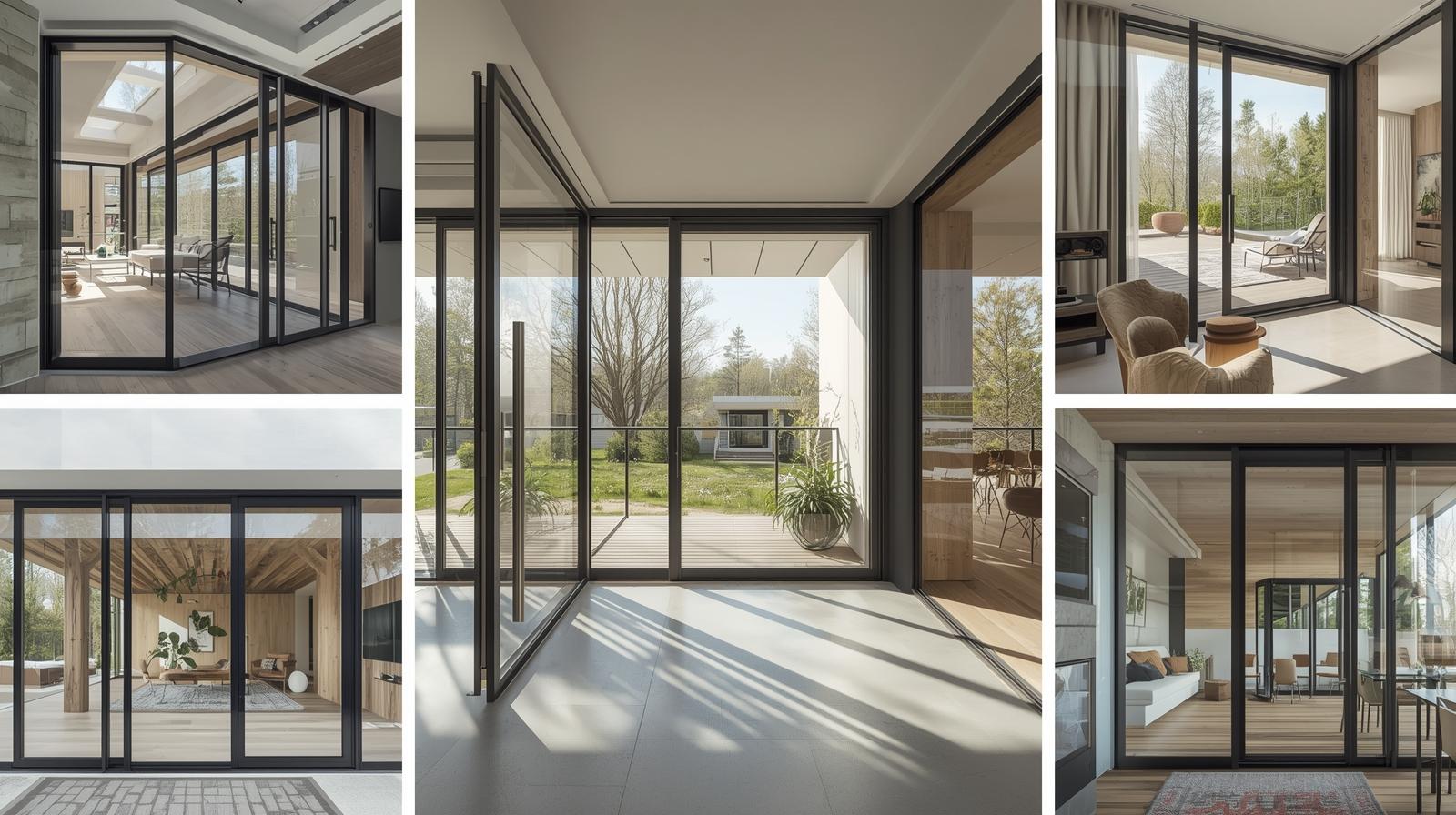 Various applications of aluminium swing glass doors in home and commercial buildings-vigorawindows.com