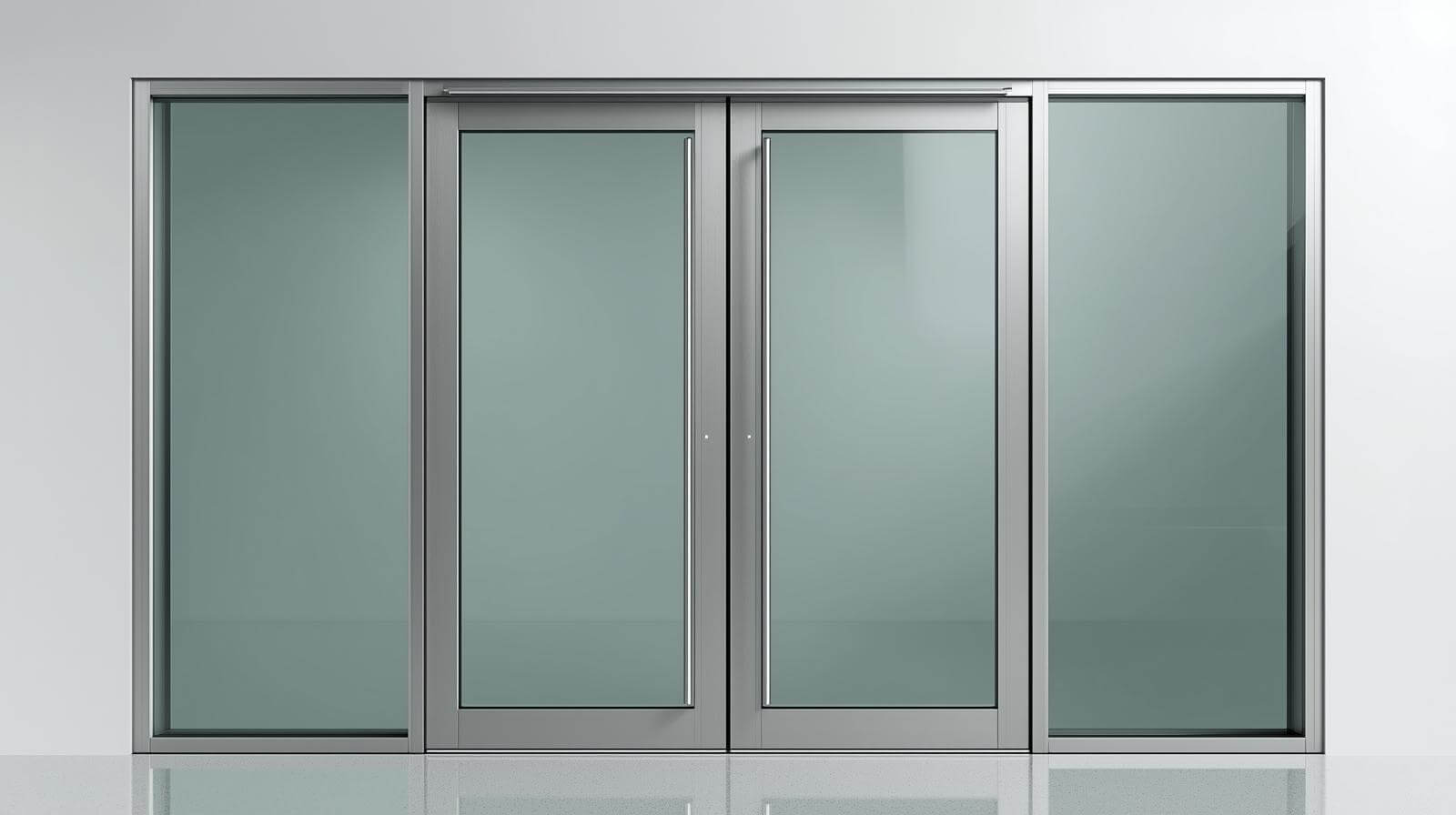 commercial aluminium door large glass panel design-vigorawindows.com