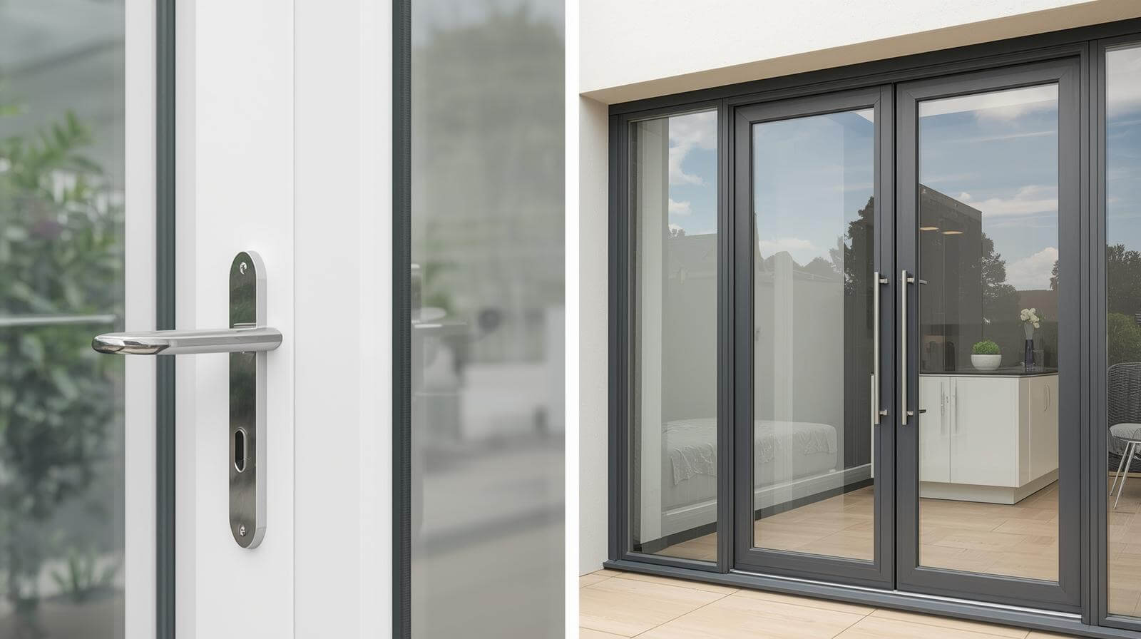Comparison of uPVC door and aluminium full glass door-vigorawindows.com