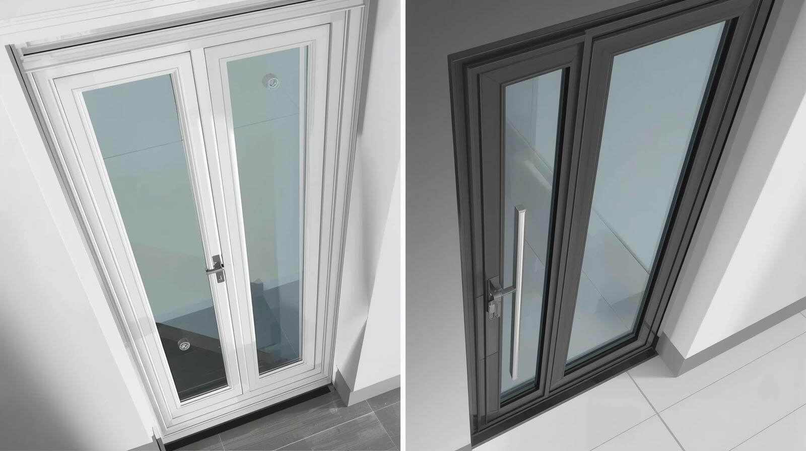 uPVC glass door vs new aluminium glass door comparison-vigorawindows.com