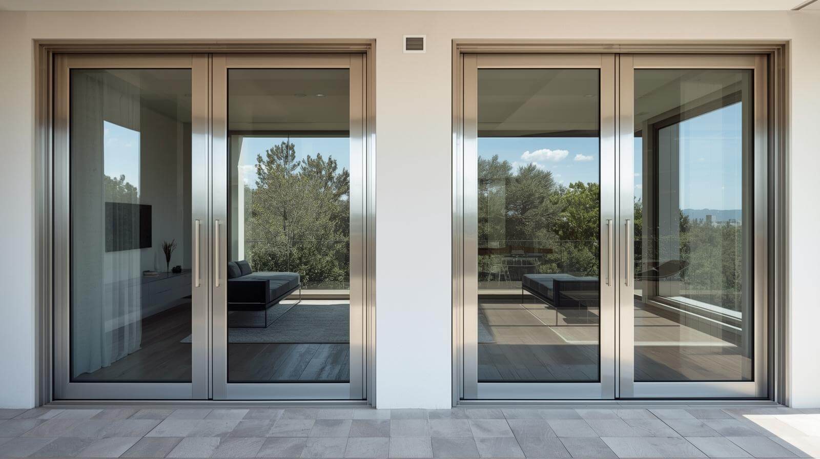 aluminium glass doors used in South American real estate projects-vigorawindows.com