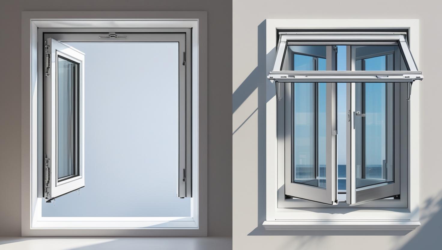 inward opening hopper window vs outward opening aluminium awning window-vigorawindows.com