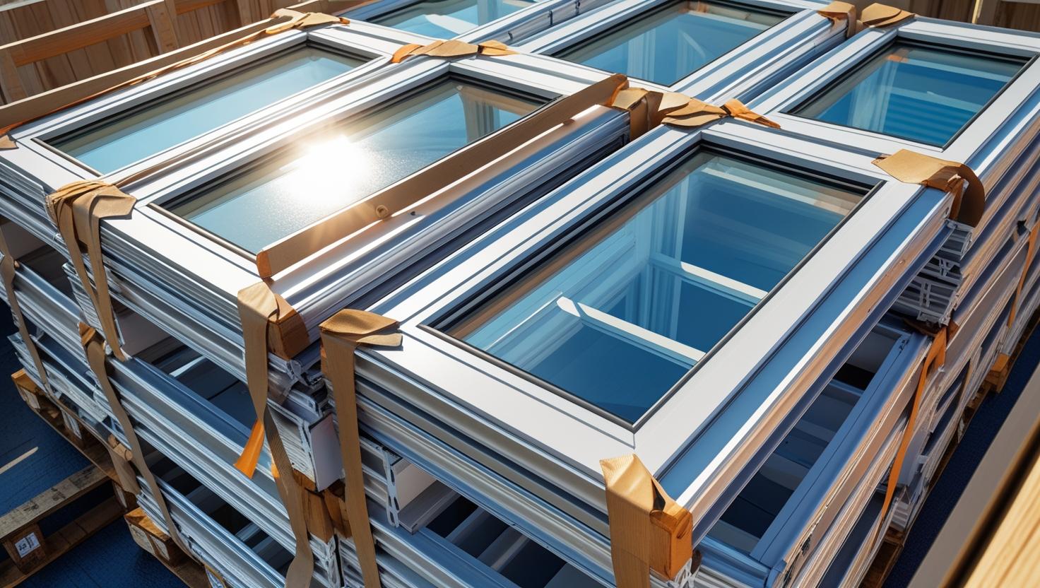 bulk shipment of aluminum and glass awning windows for export-vigorawindows.com