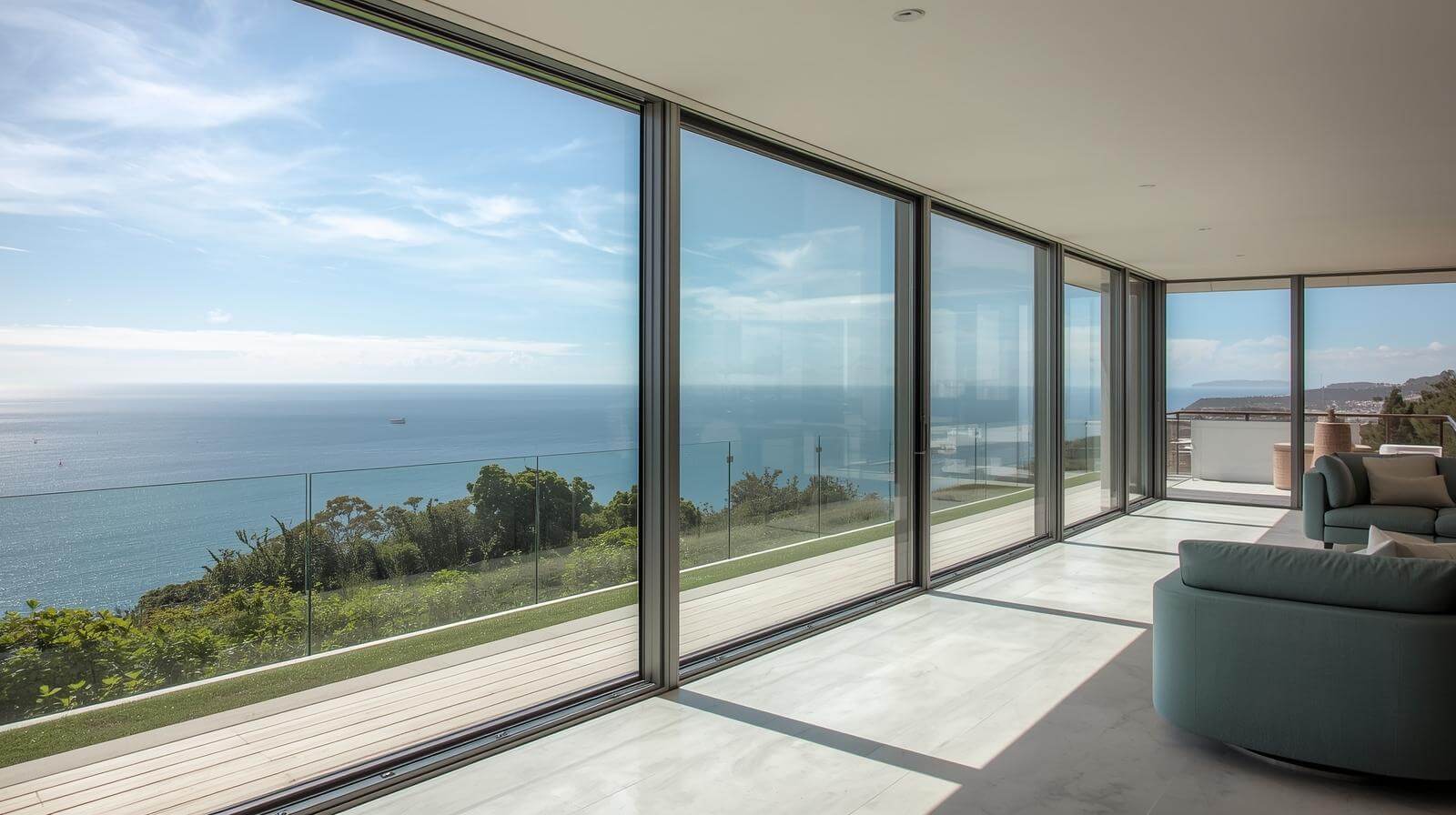 durable aluminium glass windows in coastal villa-vigorawindows.com