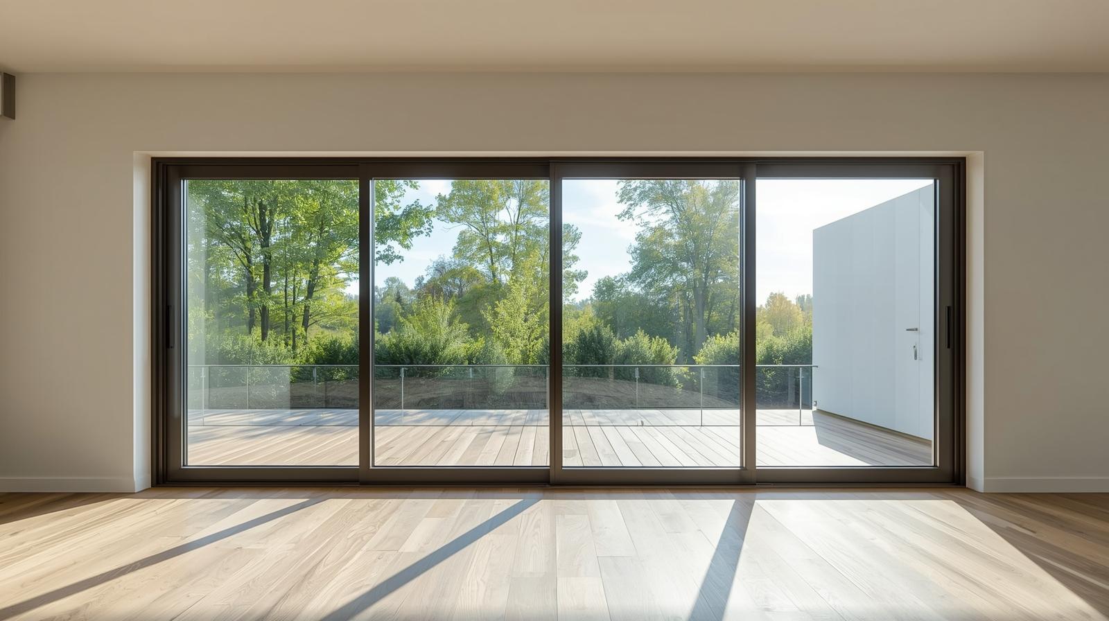large horizontal aluminium sliding window installed in living room-vigorawindows.com