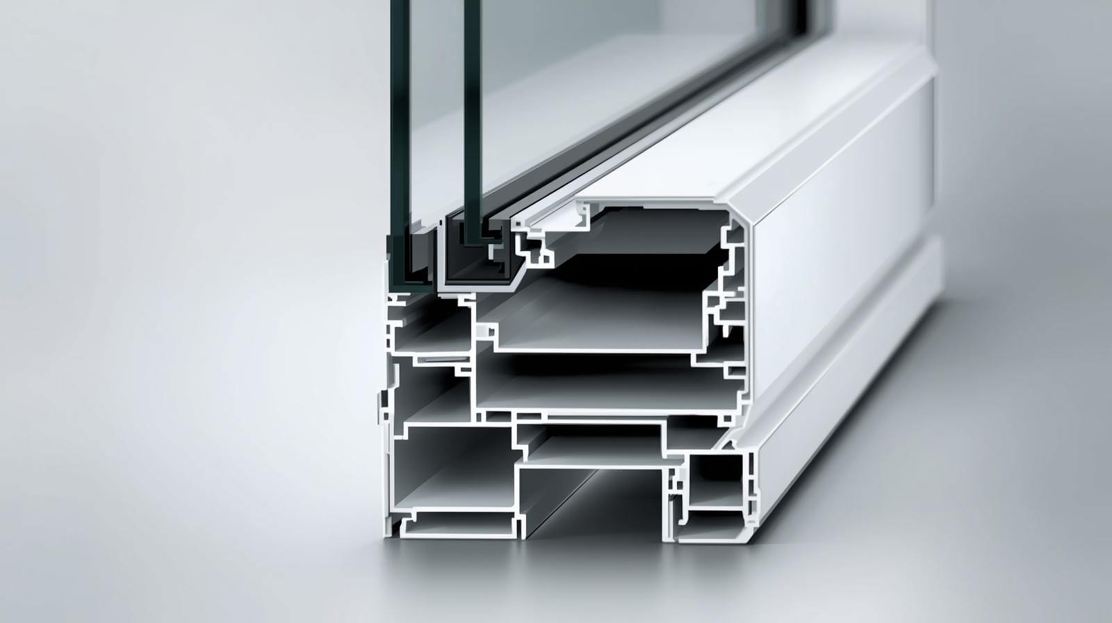 multi chamber upvc glass window profile structure-vigorawindows.com