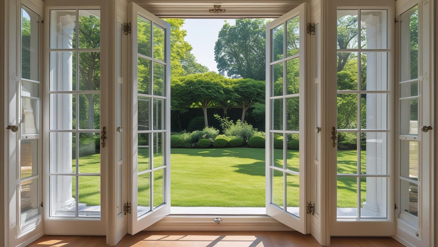 upvc french window with double doors in a modern villa-vigorawindows.com