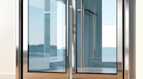 aluminium glass swing door -VIGORAWINDOWS