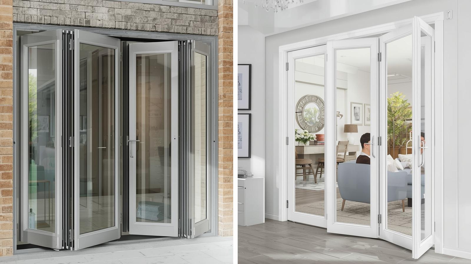 Comparison of aluminium folding glass door, PVC folding door-vigorawindows.com