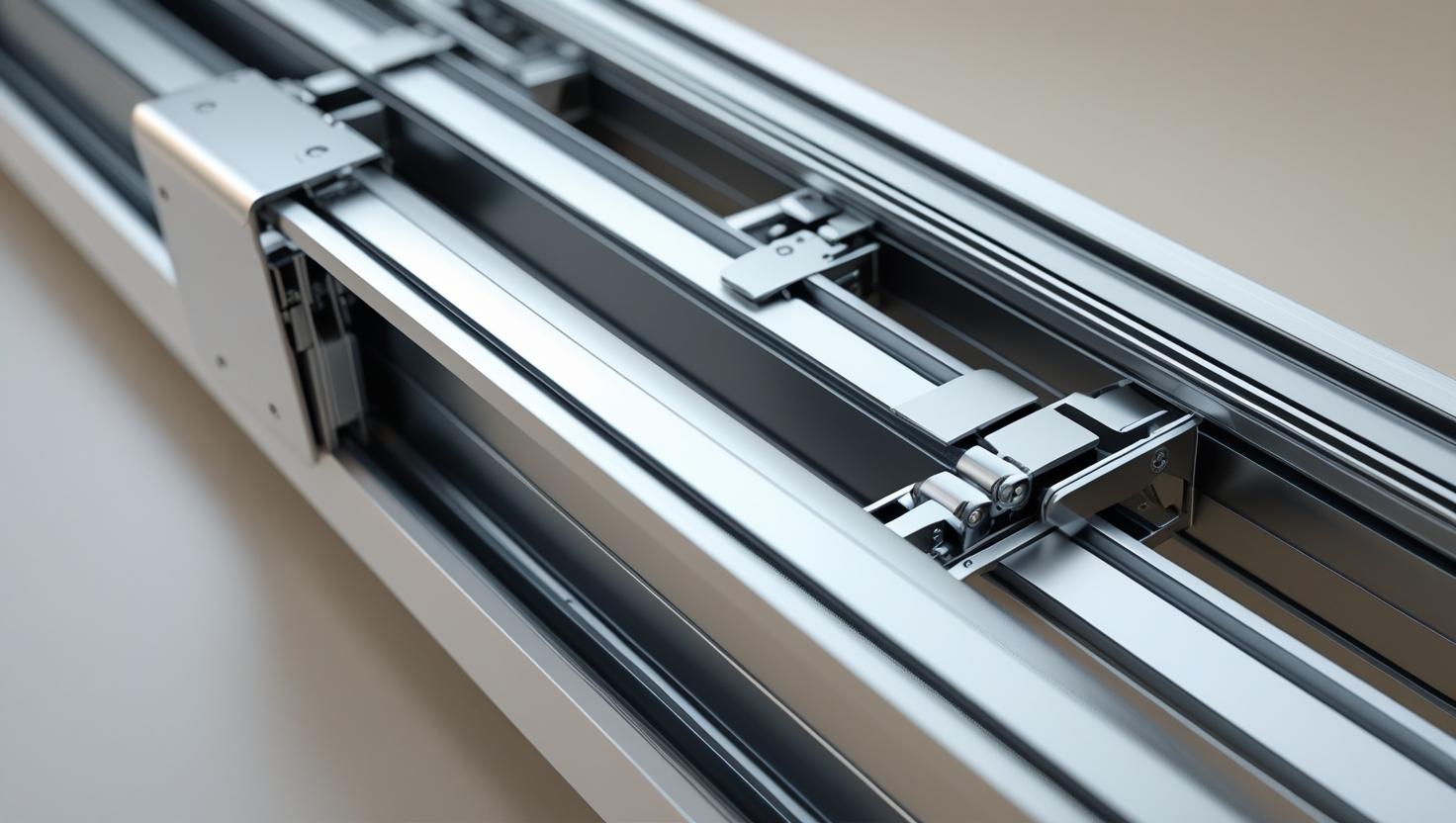 Detailed view of aluminium sliding folding window systems-vigorawindows.com