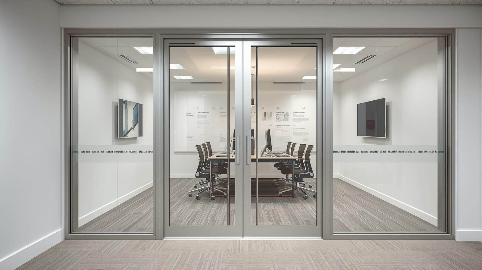modern aluminium glass swing door used in commercial building-vigorawindows.com