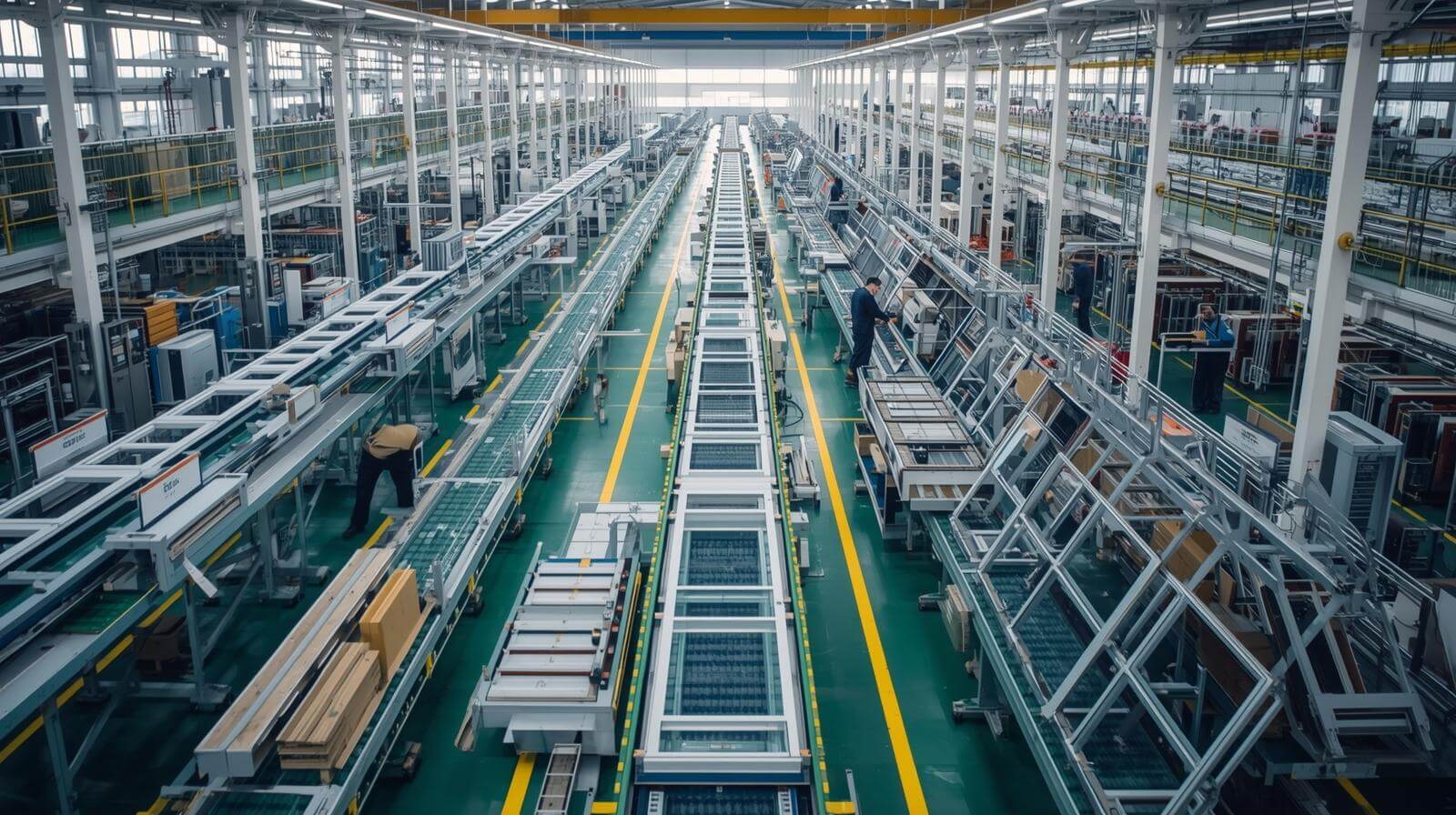 aluminium glass windows and doors production line in Chinese factory-vigorawindows.com