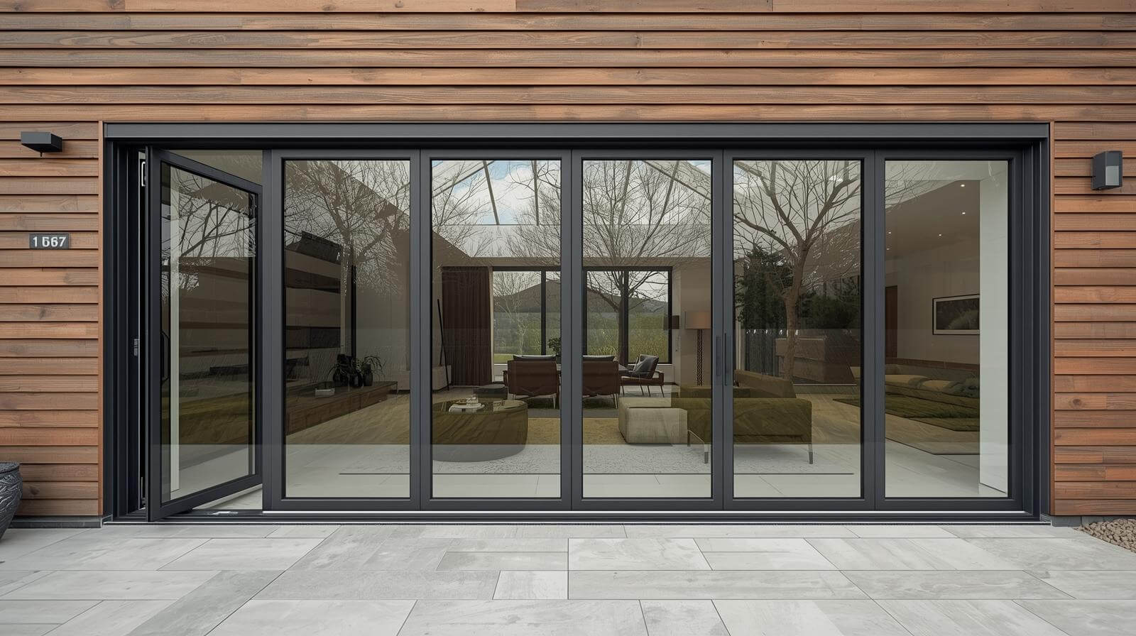 aluminium bifold door system for modern house design-vigorawindows.com