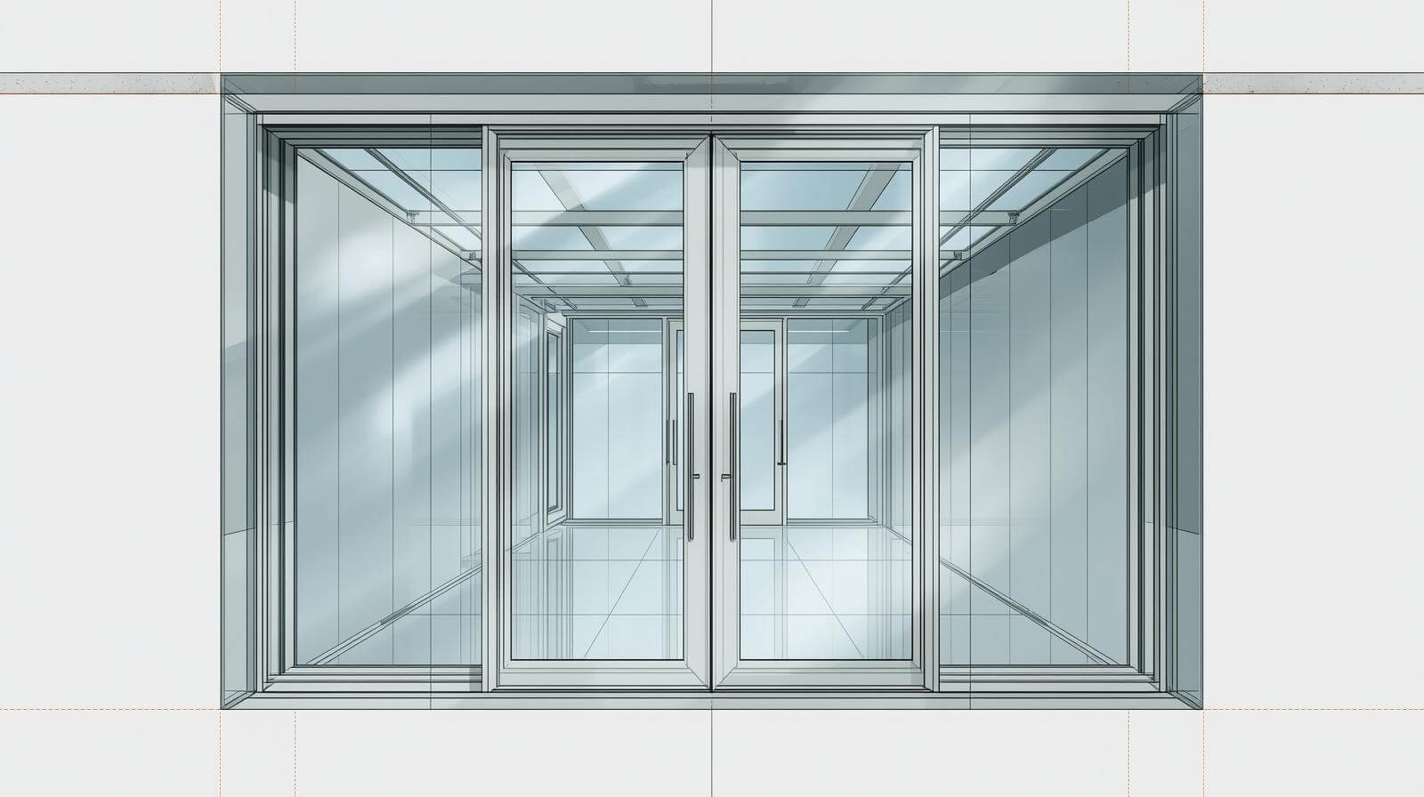double glazed aluminium door glass structure illustration-vigorawindows.com