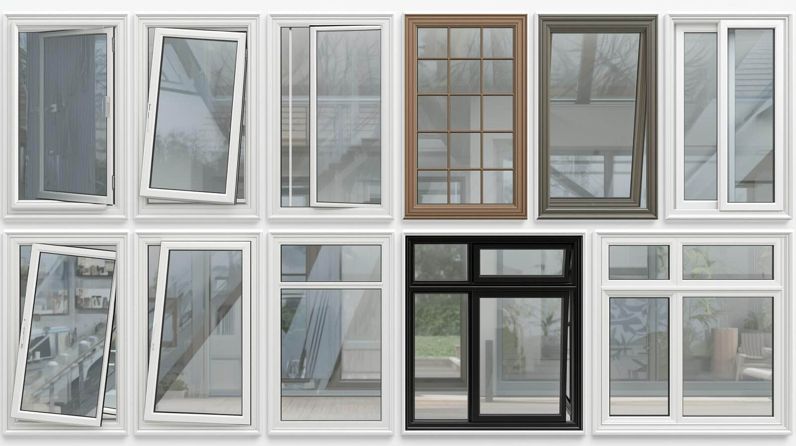Different types of uPVC glass windows for residential projects-vigorawindows.com