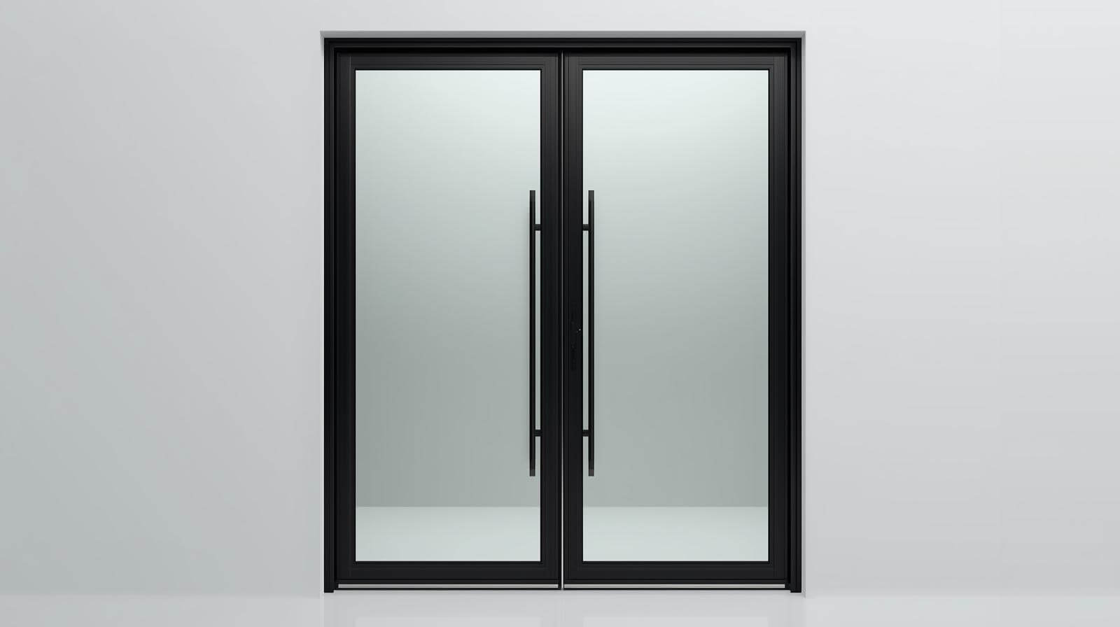 aluminium glass door design with slim frame and large glass panel-vigorawindows.com