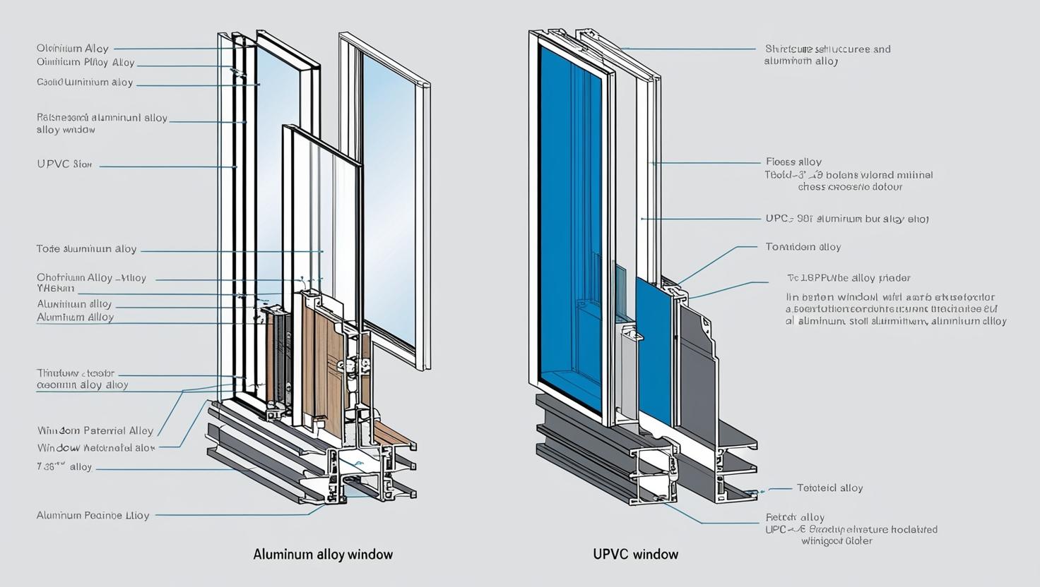 aluminium vs upvc casement window cross section-vigorawindows.com