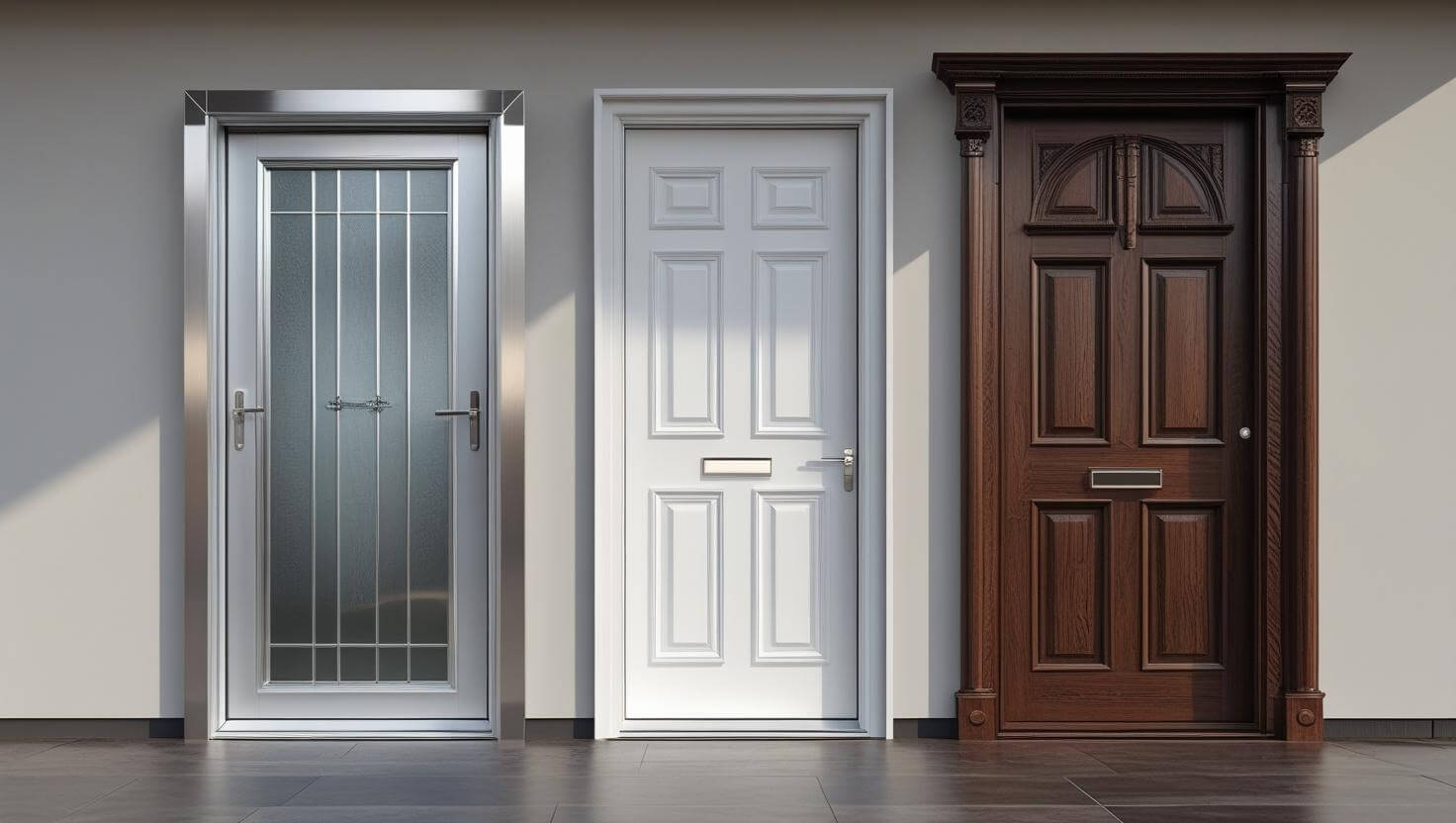 aluminium glass door vs pvc door vs wooden door-vigorawindows.com