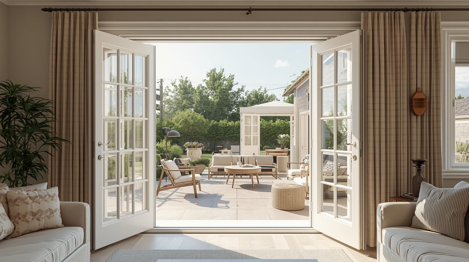 double hung french glass door connecting living room and terrace-vigorawindows.com