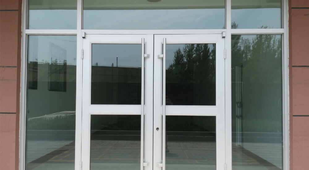 aluminium glass double door -VIGORAWINDOWS