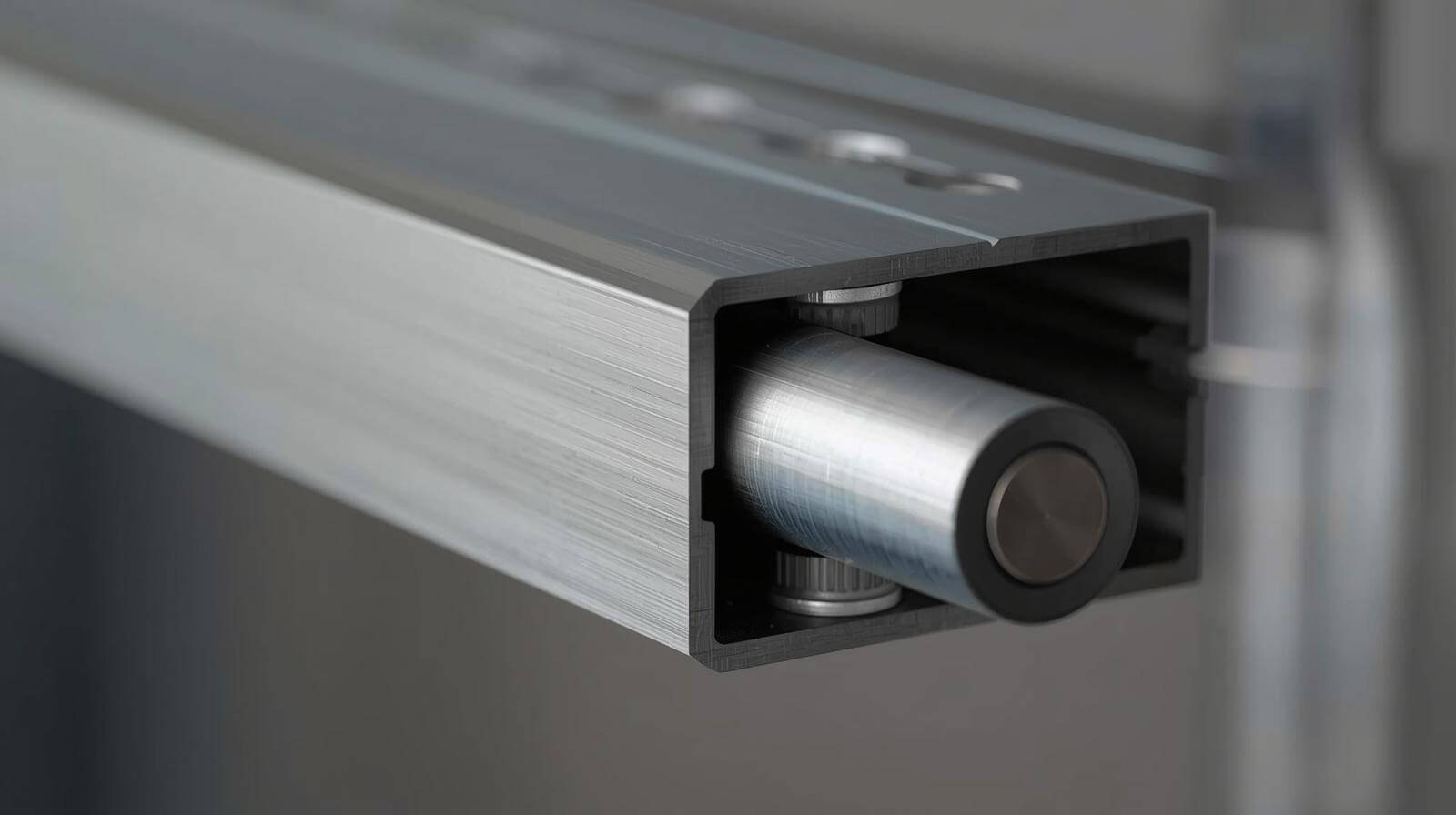 Aluminium sliding window track and roller detail image-vigorawindows.com