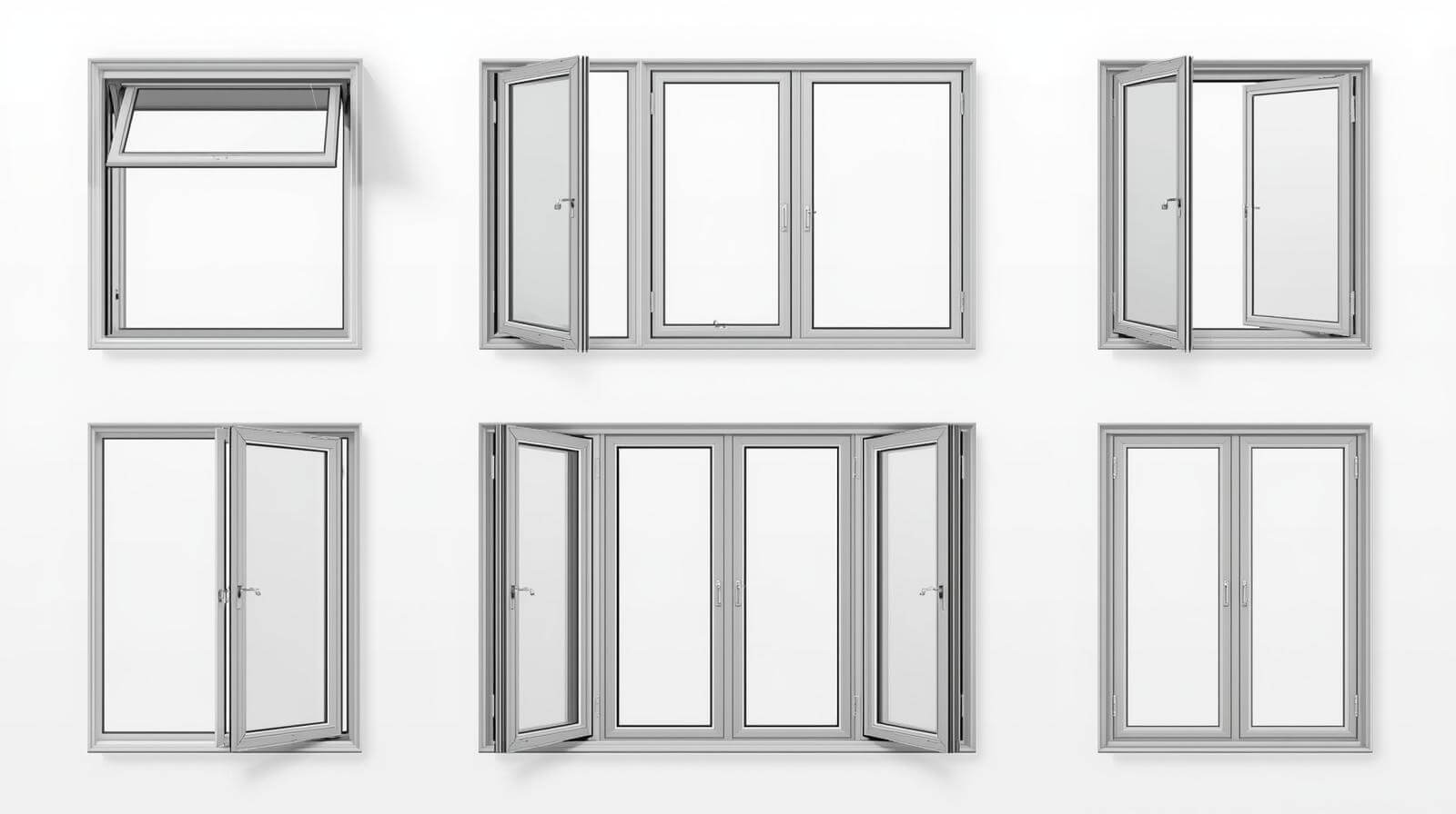 various aluminium window types including awning, fixed, casement, and bifold designs-vigorawindows.com