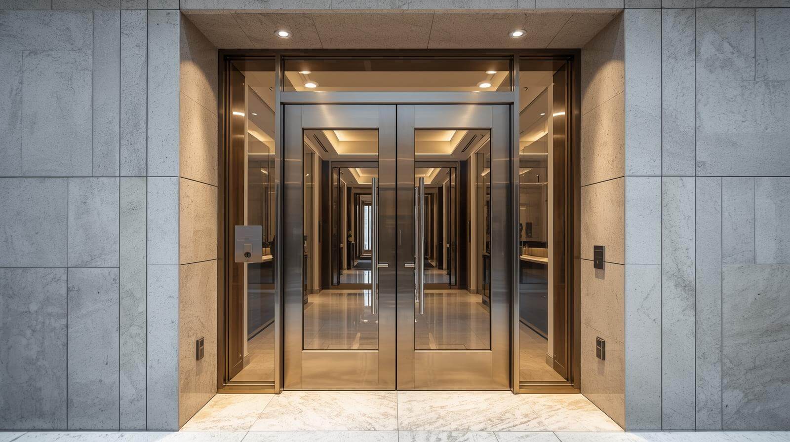 aluminium glass double door for residential and commercial use-vigorawindows.com