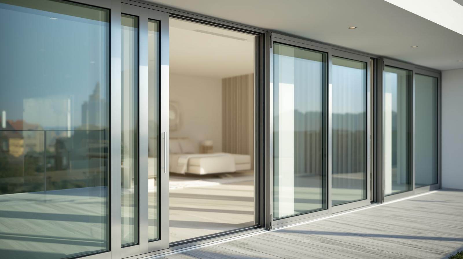 Aluminium Sliding glass Doors for residential buildings-vigorawindows.com