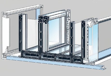 cross-section of aluminium casement window frame showing insulation layers-vigorawindows.com.jpg