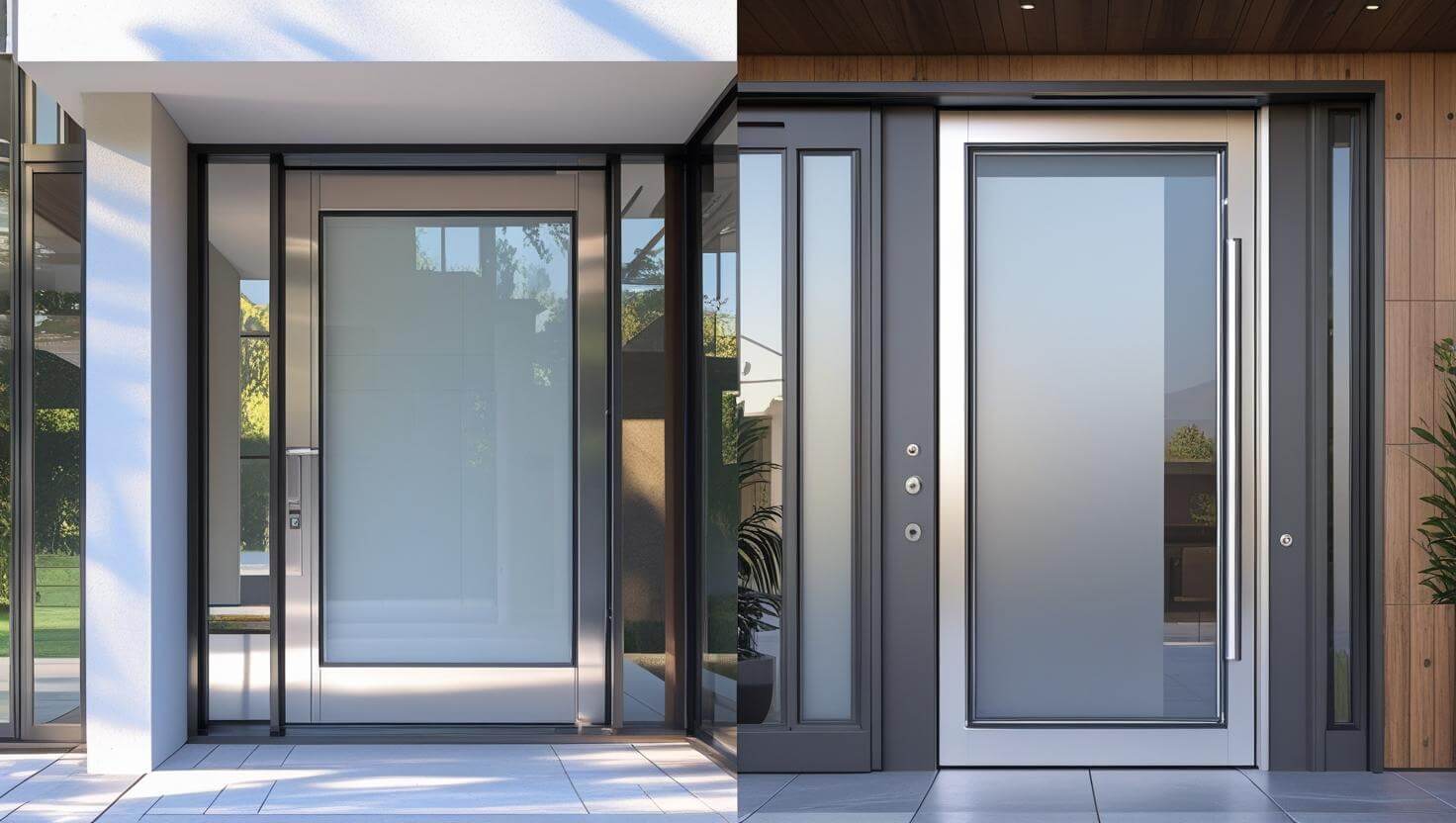 modern aluminium glass door for house and aluminium door outdoor in commercial building-vigorawindows.com
