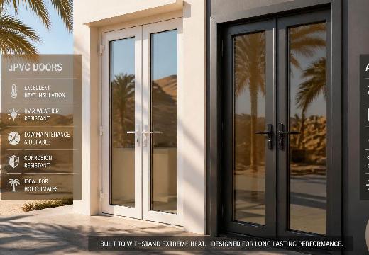 uPVC Doors vs Aluminum Doors: Durability Comparison for Hot Climates