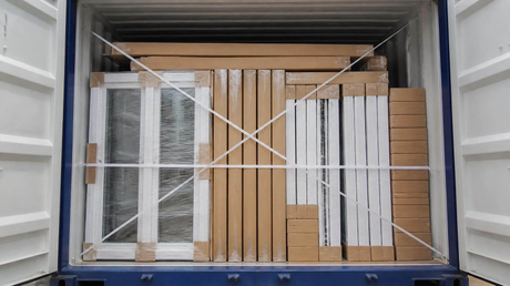 uPVC doors safely secured during container loading for export-vigorawindows.com.jpg