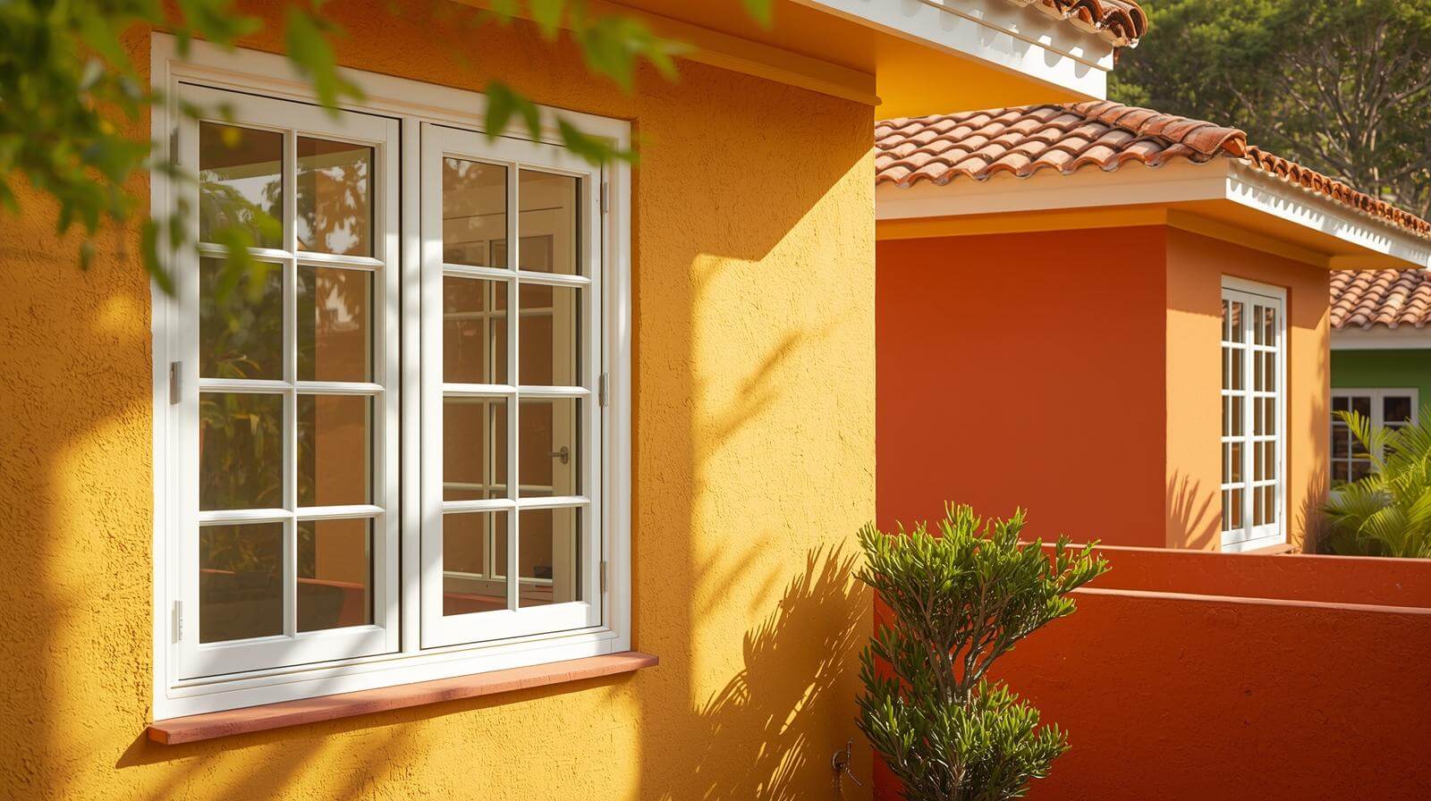 Durable uPVC casement glass windows in tropical Latin American homes-vigorawindows.com