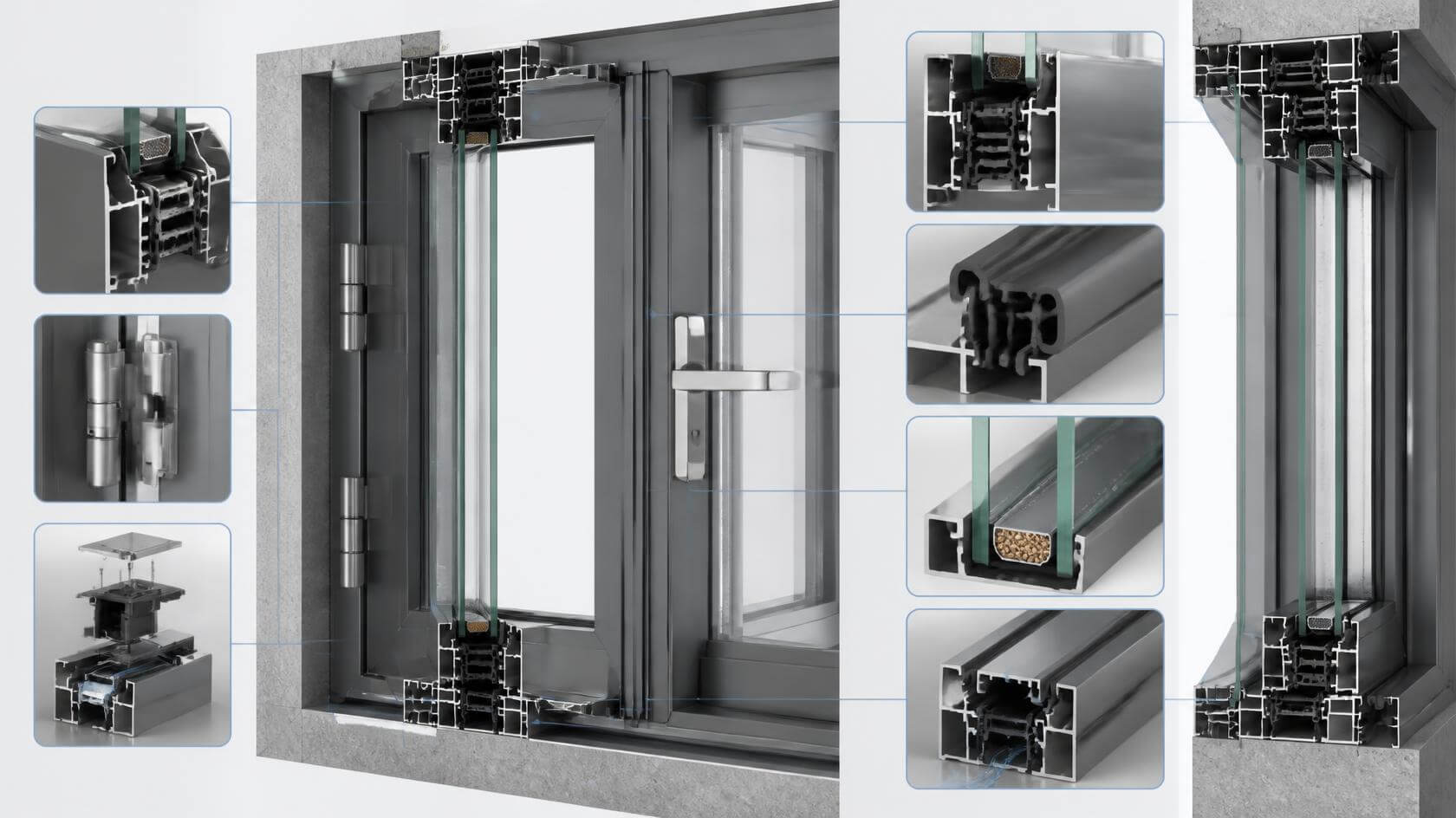 thermal break aluminium door structure with glass and sealing system-vigorawindows.com.jpg