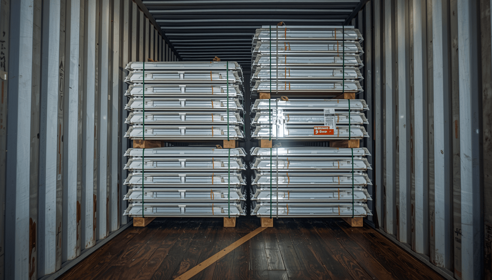 Efficient container loading for UPVC windows and aluminium doors-vigorawindows.com