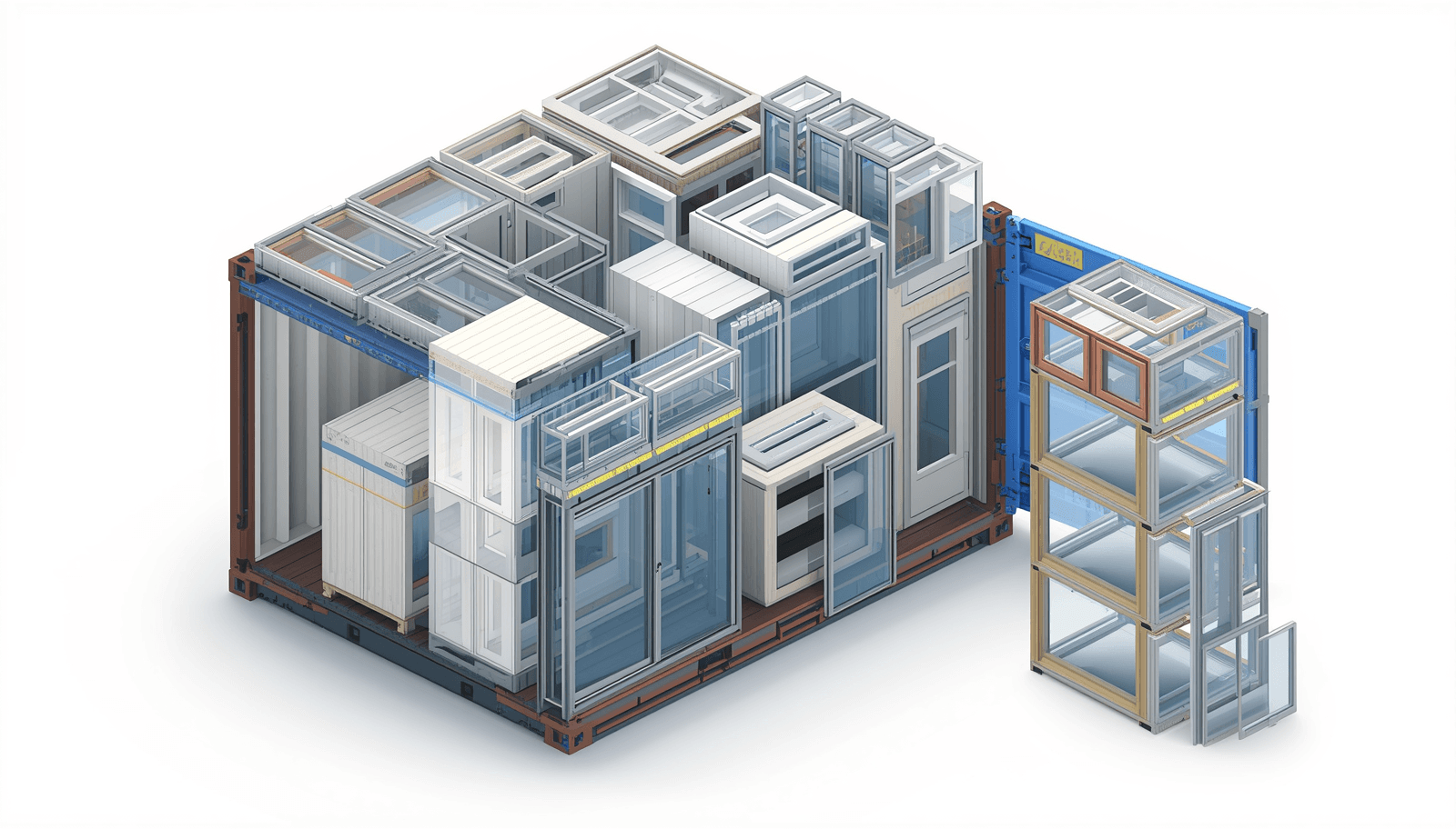 uPVC windows container loading different sizes 40HQ optimization-vigorawindows.com.jpg