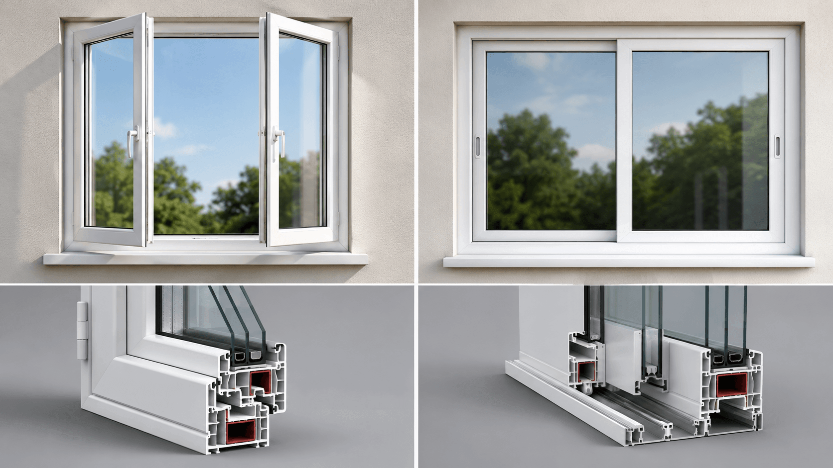 uPVC casement windows vs sliding windows structure comparison-vigorawindows.com