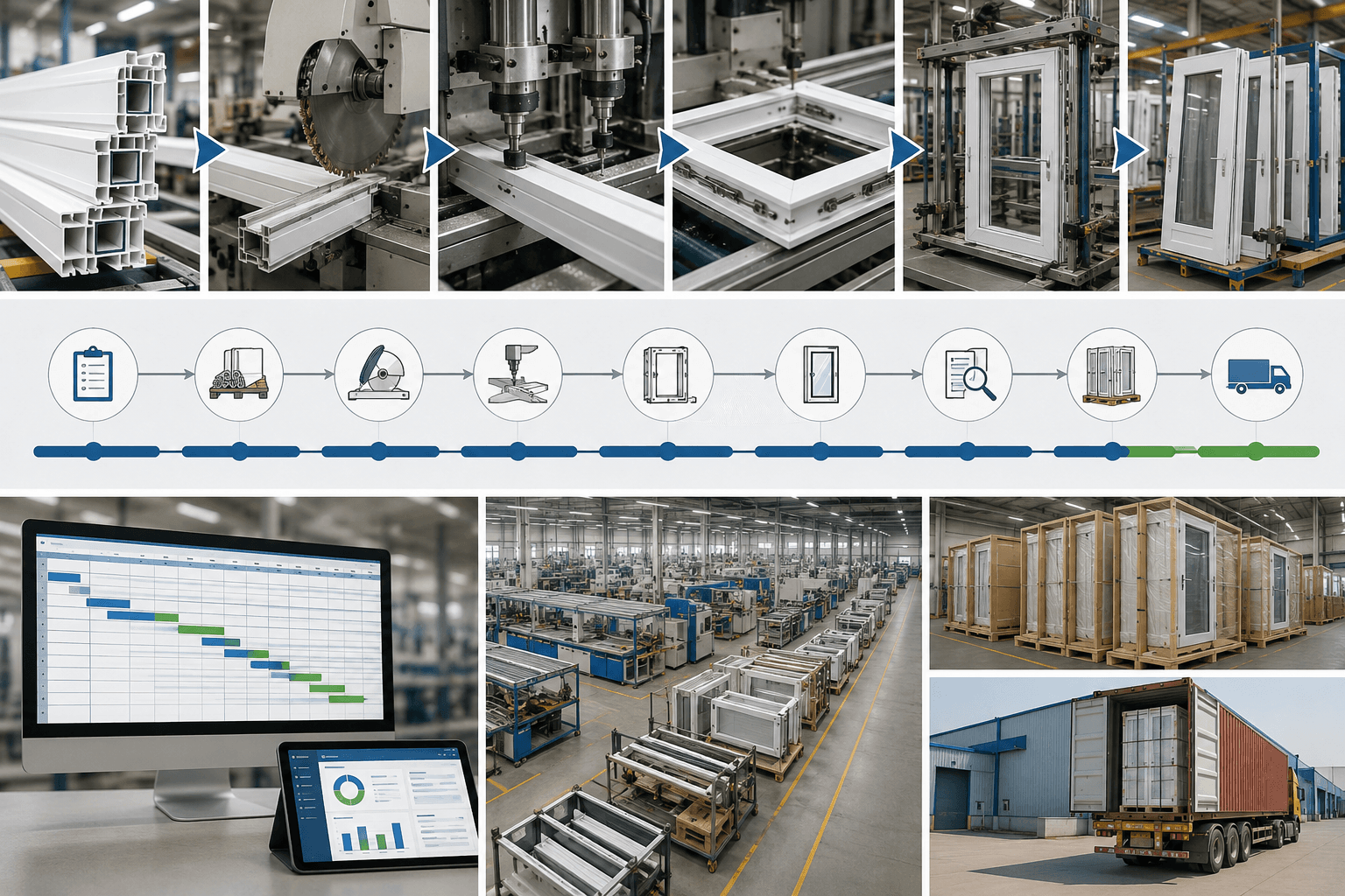 UPVC door production and lead time management-vigorawindows.com