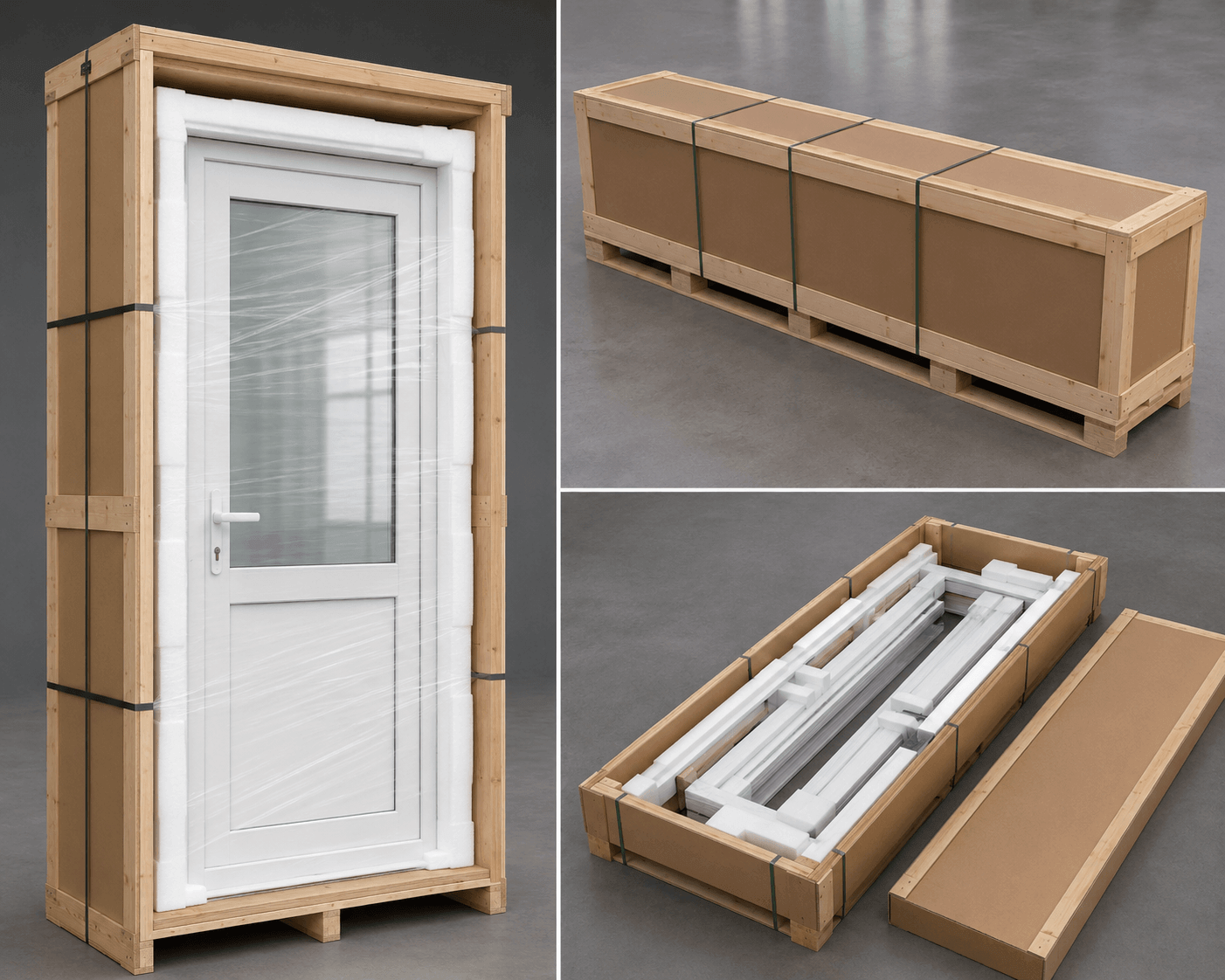 Professional export packaging for UPVC doors-vigorawindows.com